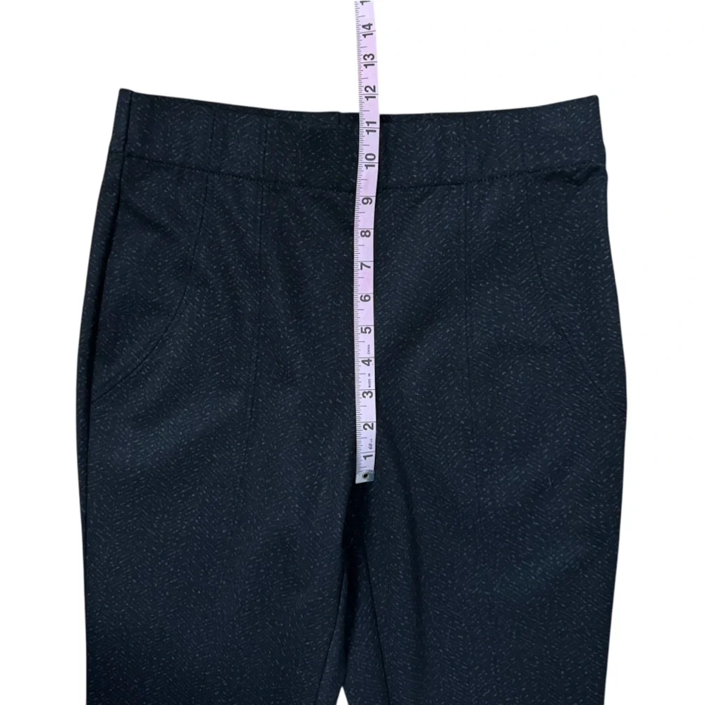 Thalian Jena Slim‎ Fit Ponte Holiday Chic Dress Pant Black Gray 8